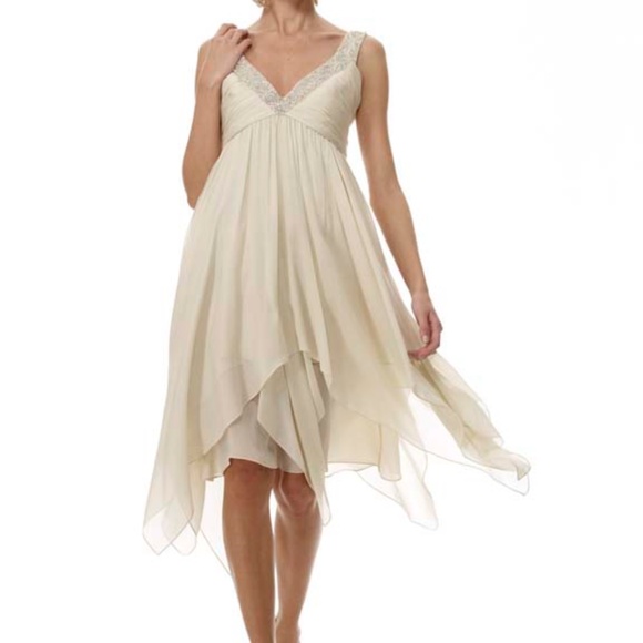 Chris Kole Handmade Silk Chiffon Bridal/Cocktail Dress (Tags on) - Picture 7 of 7